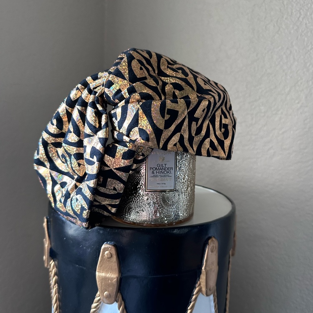Gucci Black and Gold Patterned Headwrap - Picture 1 of 7